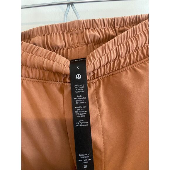 LULULEMON Men's Pace Breaker 7 inch Orangey Brown (desert sun) LINED Size Small - Picture 5 of 8